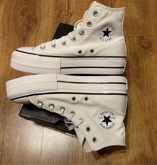 Converse plataforma Blancas de segunda mano en WALLAPOP