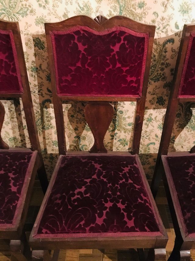 Conjunto 5 sillas antiguas vintage