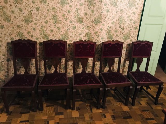 Conjunto 5 sillas antiguas vintage