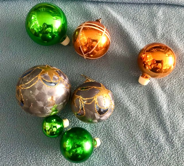 Bolas Cristal Árbol Navidad Lote 3