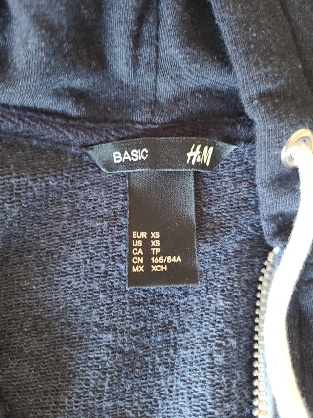 sudadera de vestir azul con capucha