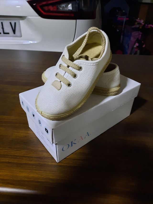 Esparteñas niño n 23 okaspain de color blanco