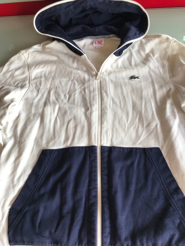 Sudadera bicolor capucha hombre Lacoste Live