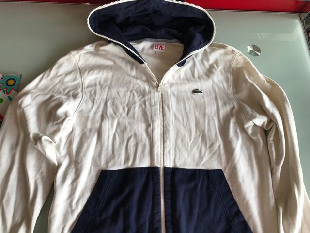 Sudadera bicolor capucha hombre Lacoste Live