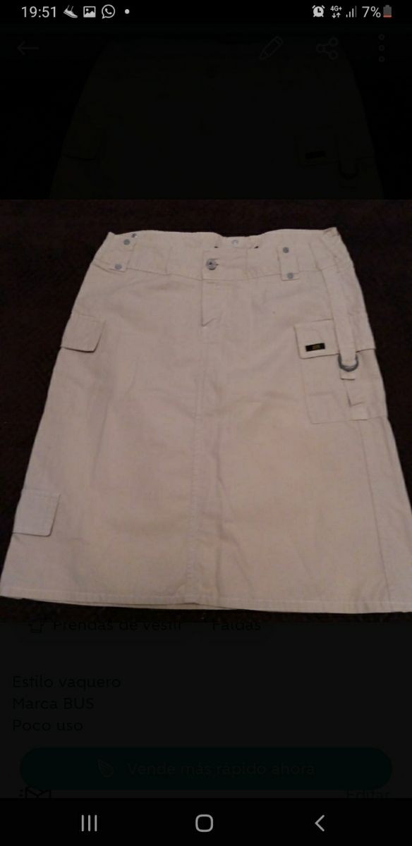 Falda estilo vaquero
