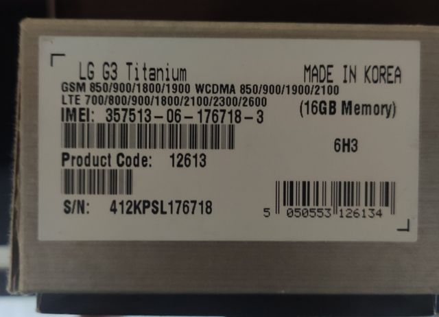 LG G3 TITANIUM , 16G memoria