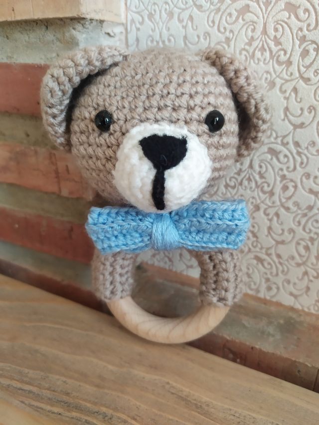 Sonajero osito amigurumi