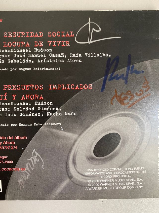 Autógrafos seguridad social y presuntos implicados