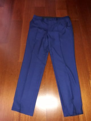 PANTALON TRAJE AZUL LITRICO TALLA 46 108X47 CM de segunda mano por 5 EUR en  A Coruña en WALLAPOP