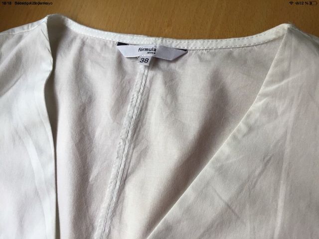 Camisa blanca chica FÓRMULA JOVEN, talla 38 ¡NUEVA