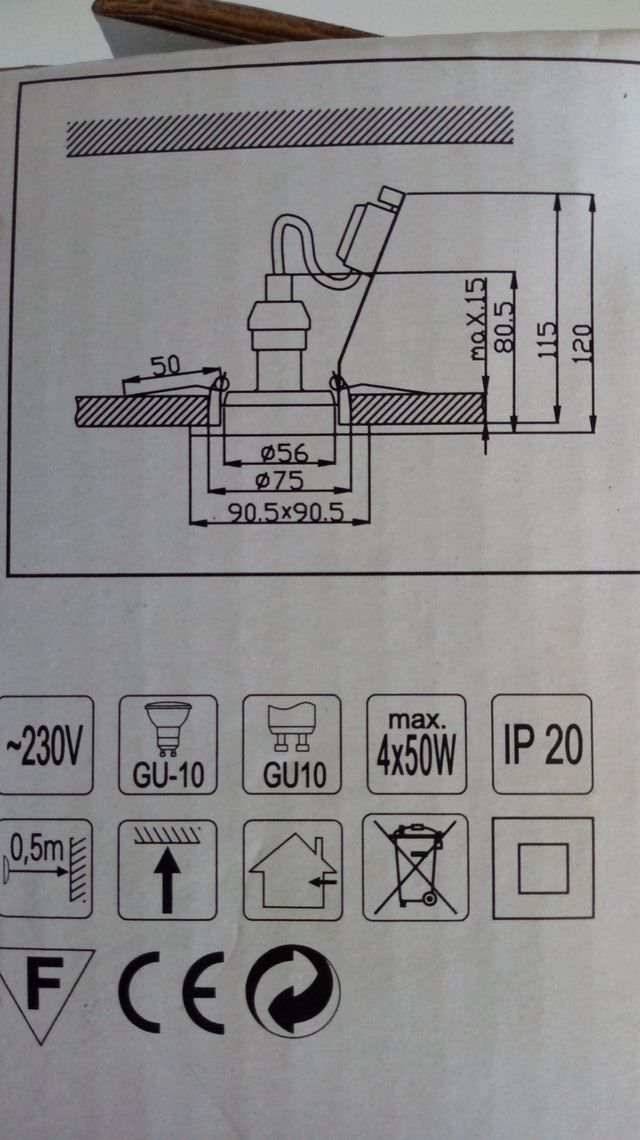 Foco empotrable basculante blanco