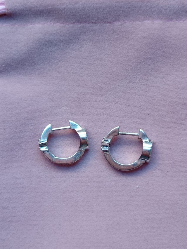 Pendientes Luna y Estrella de plata de ley