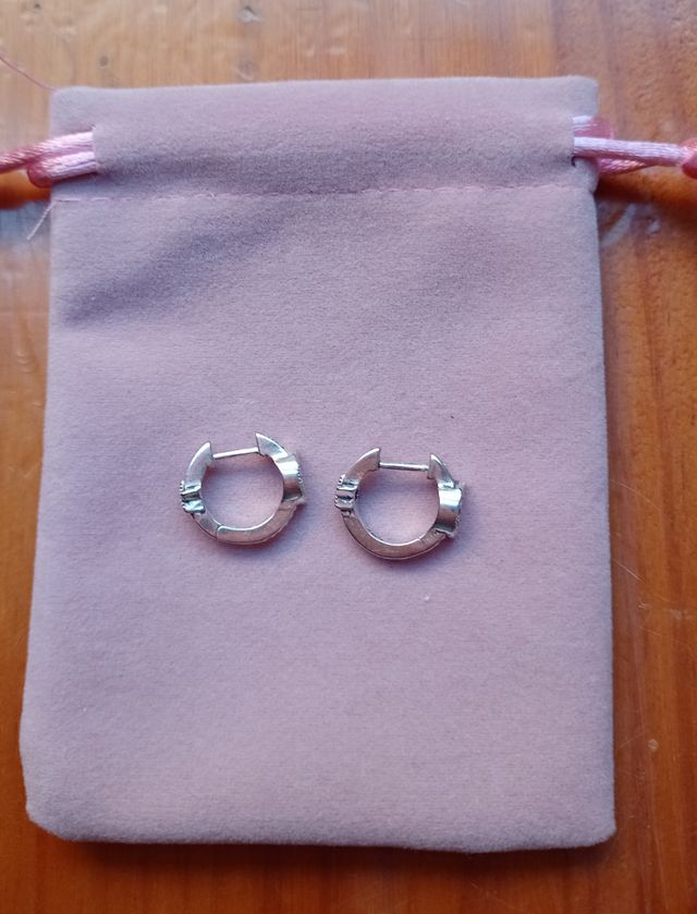 Pendientes Luna y Estrella de plata de ley