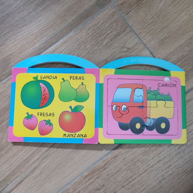 Maletita puzzle la granja, con 4 puzzles