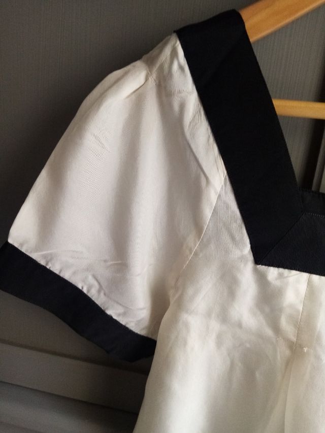 Blusa blanca seda Zara