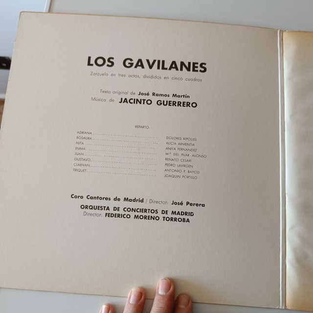 Vinilo Zarzuela Los Gavilanes