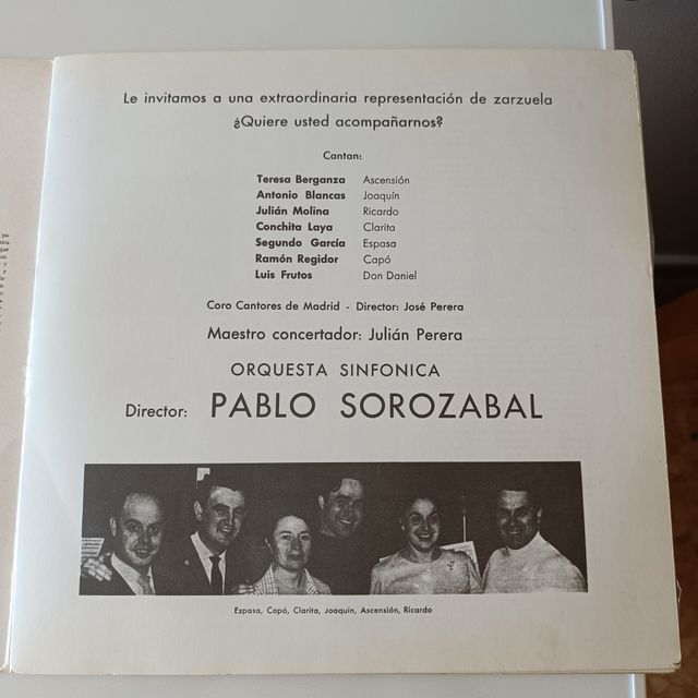 Vinilo Zarzuela  La del mano de rosas. Con libreto