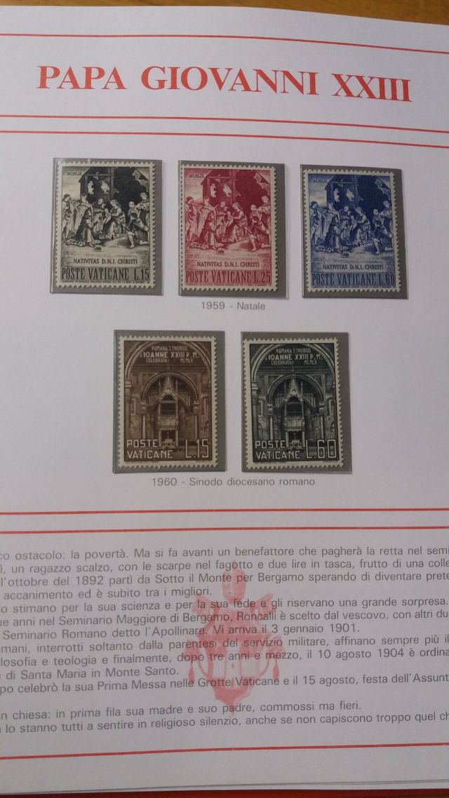 Francobolli Papa Giovanni XXIII