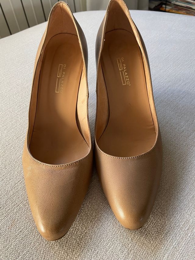 Zapatos de piel beige