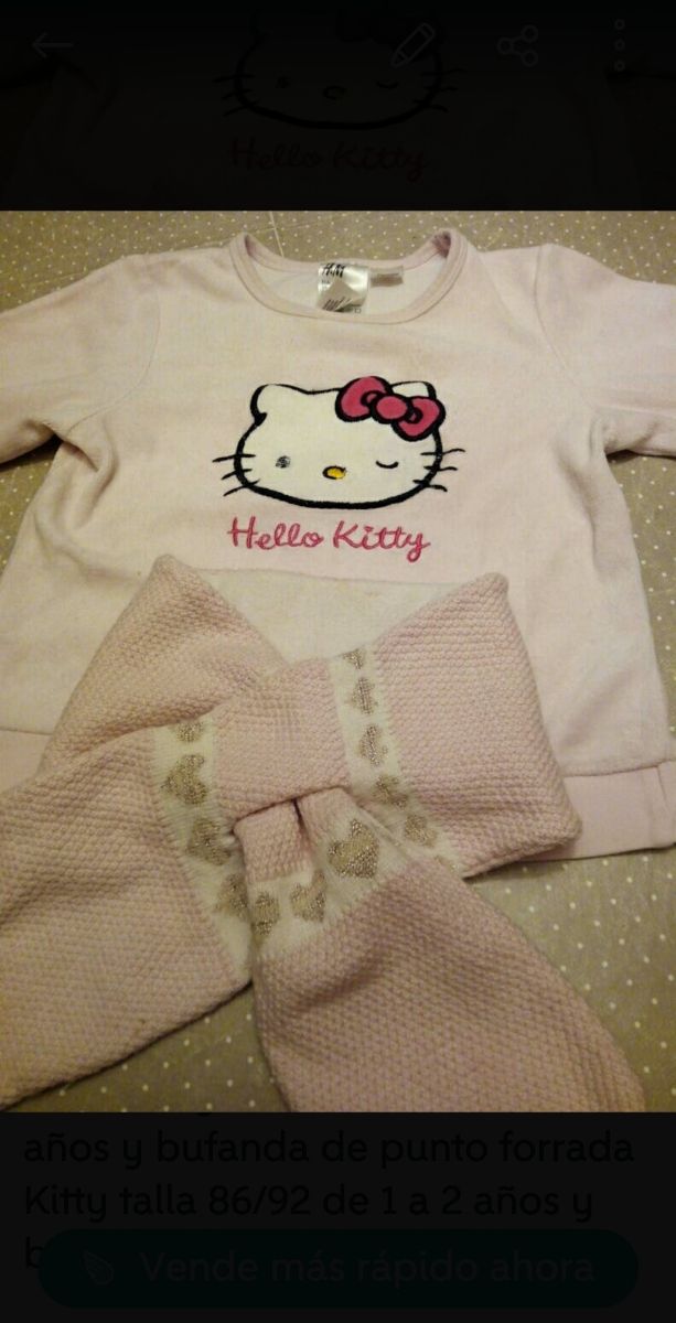 sudadera Hello Kitty + bufanda