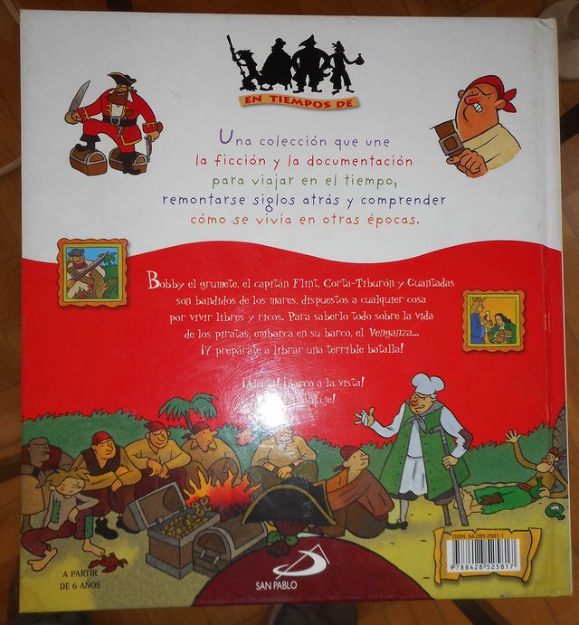 2 libros infantiles EN TIEMPOS DE LOS PIRATAS 