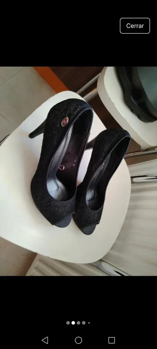 zapatos tacon negros plataforma