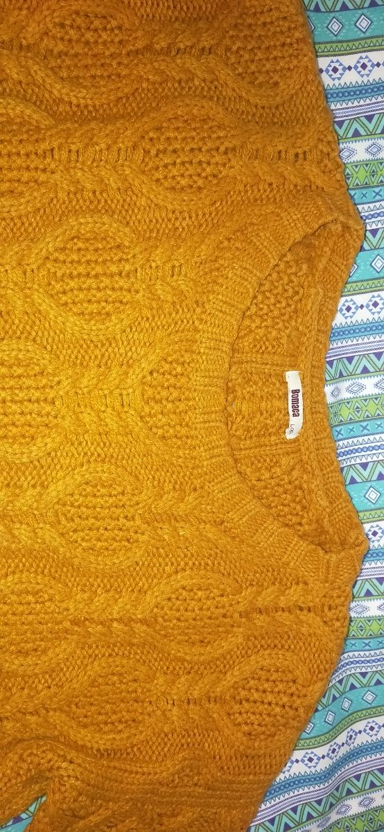 jersey mostaza mujer