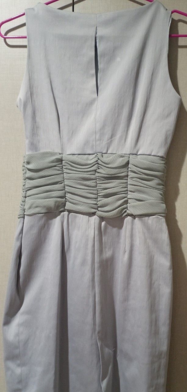 Vestido gris perla tirantes semi-corto T.38/40