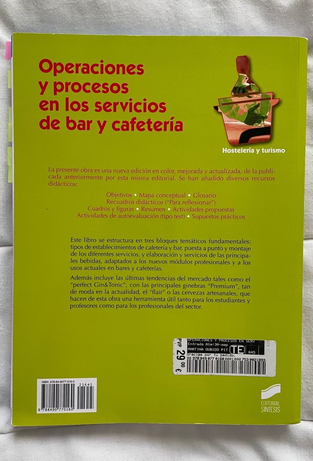 Operaciones y procesos de bar y cafetería