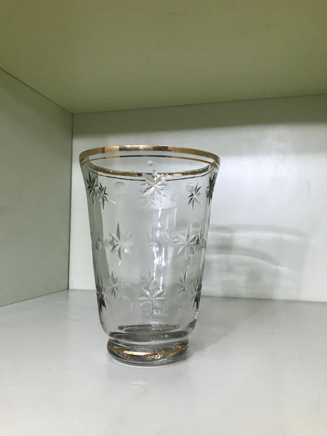 Florero cristal tallado