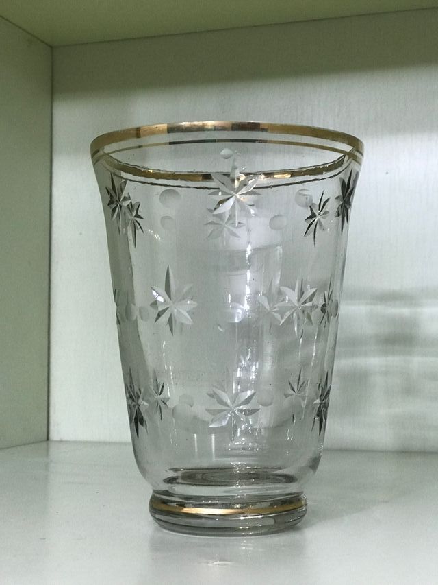 Florero cristal tallado