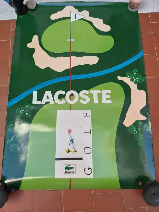 CARTEL LACOSTE GOLF EXCLUSIVO ANTIGUO VINTAGE