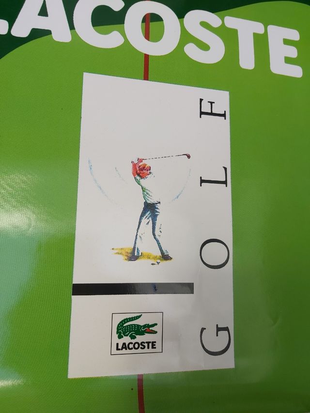 CARTEL LACOSTE GOLF EXCLUSIVO ANTIGUO VINTAGE