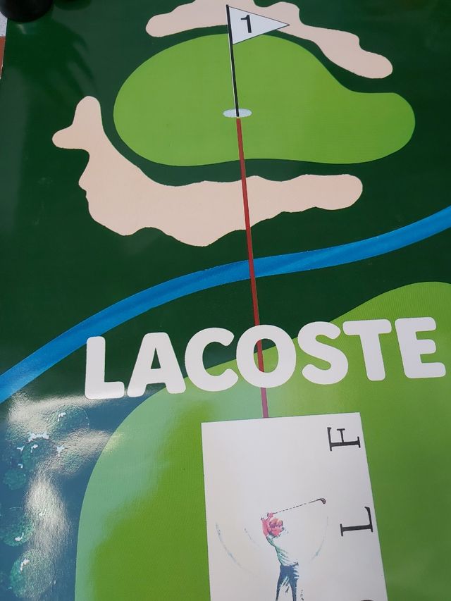 CARTEL LACOSTE GOLF EXCLUSIVO ANTIGUO VINTAGE