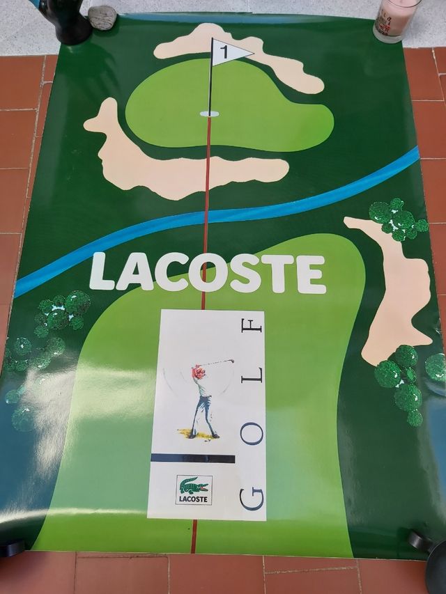 CARTEL LACOSTE GOLF EXCLUSIVO ANTIGUO VINTAGE
