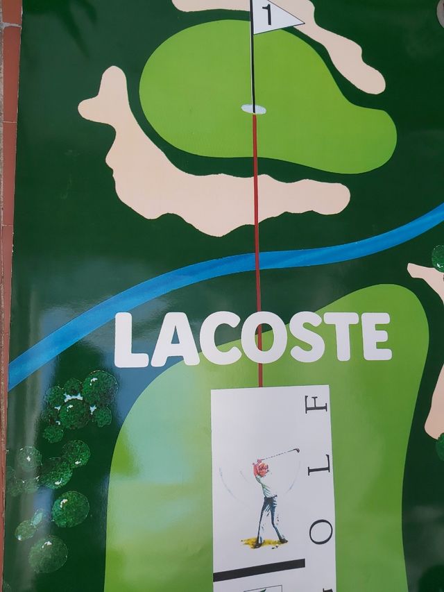 CARTEL LACOSTE GOLF EXCLUSIVO ANTIGUO VINTAGE