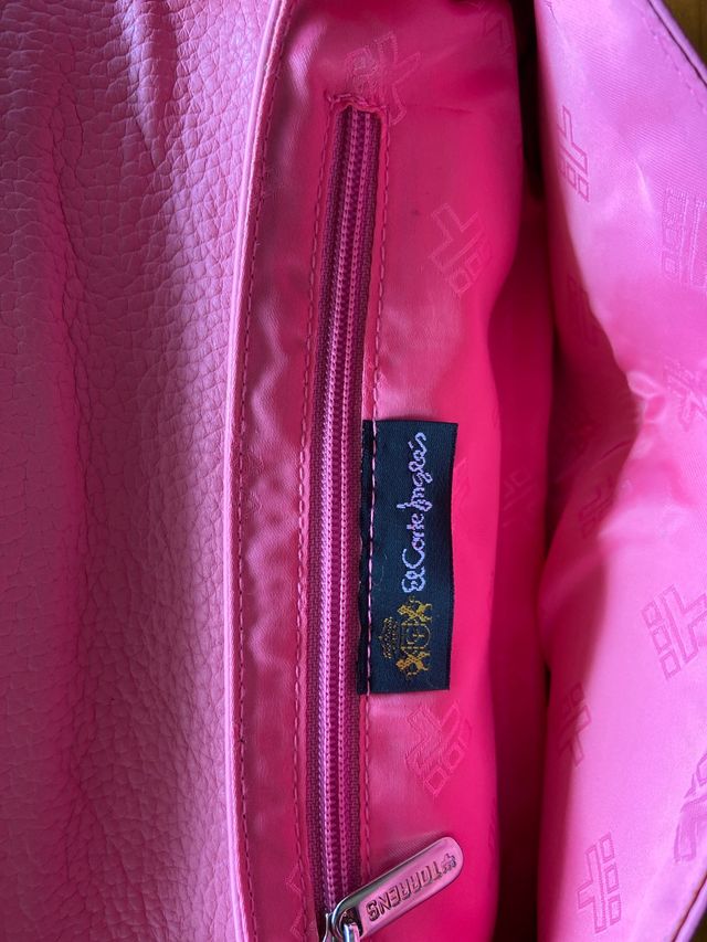 Bolso rosa de piel