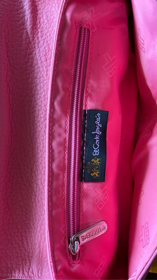 Bolso rosa de piel