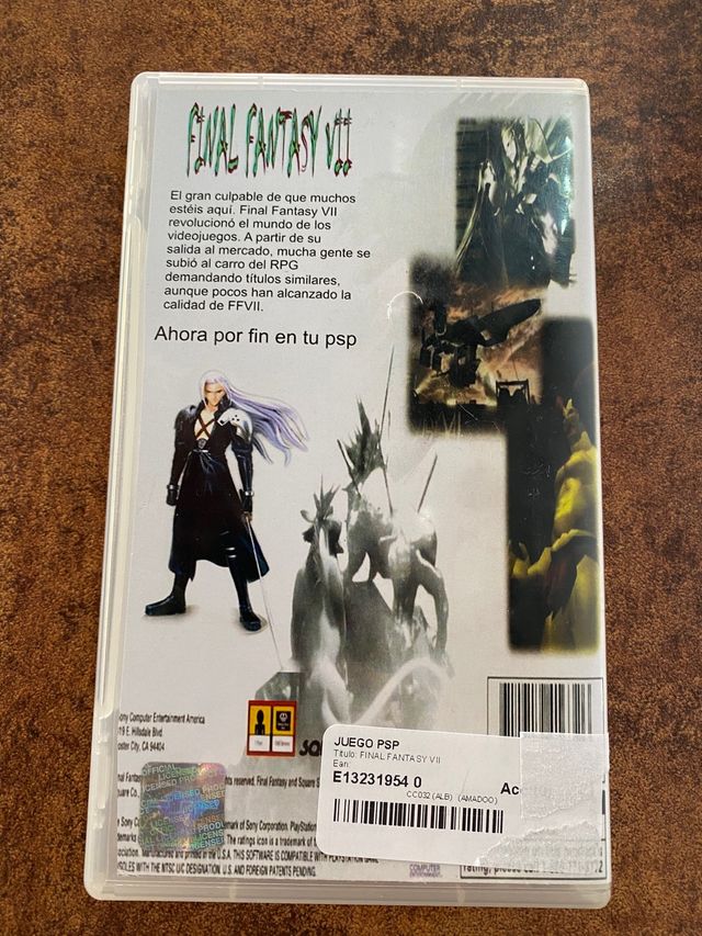 Juego PSP final fantasy 7 VII SONY de segunda mano por 40 EUR ...