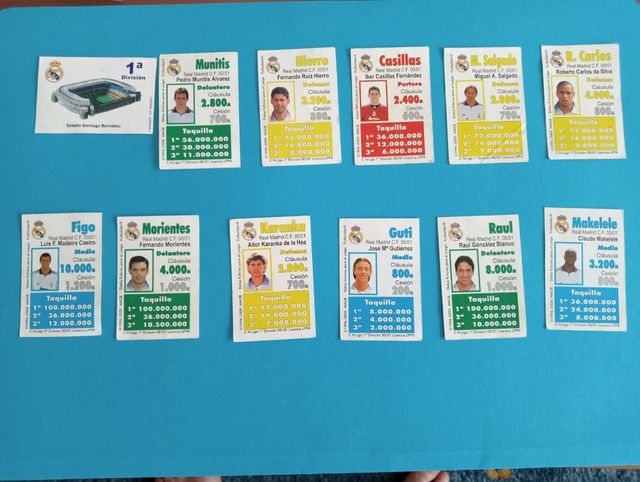 Cromos Real Madrid C.F. 00/01