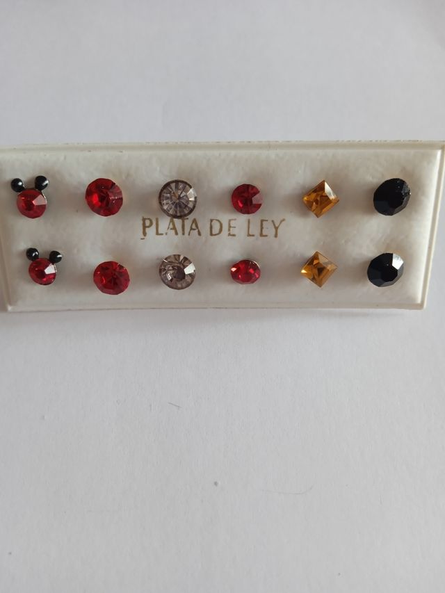 Pendientes de plata y cristal