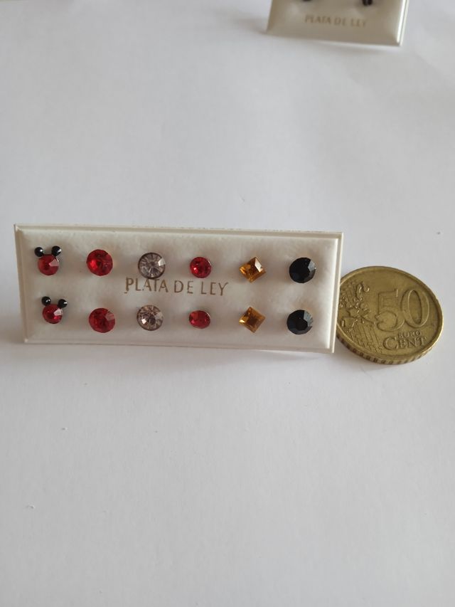 Pendientes de plata y cristal