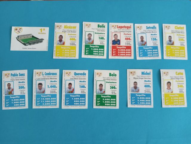 Cromos Rayo Vallecano 00/01