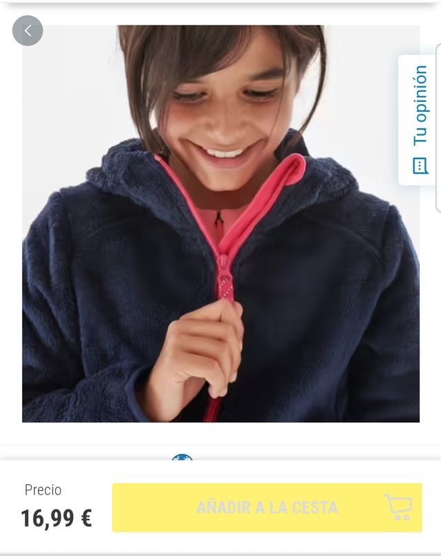 Talla 14 años. Chaqueta polar calida Quechua