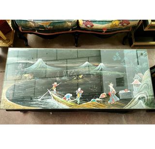 Mesa oriental lacada vintage · pieza de subasta