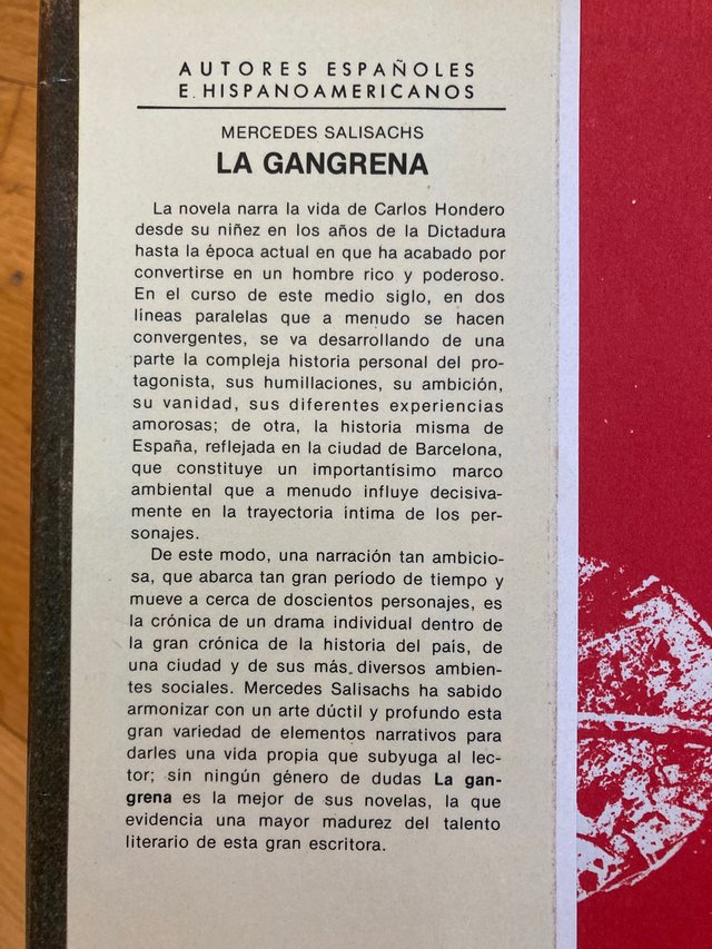 La gangrena. Mercedes Salisachs.