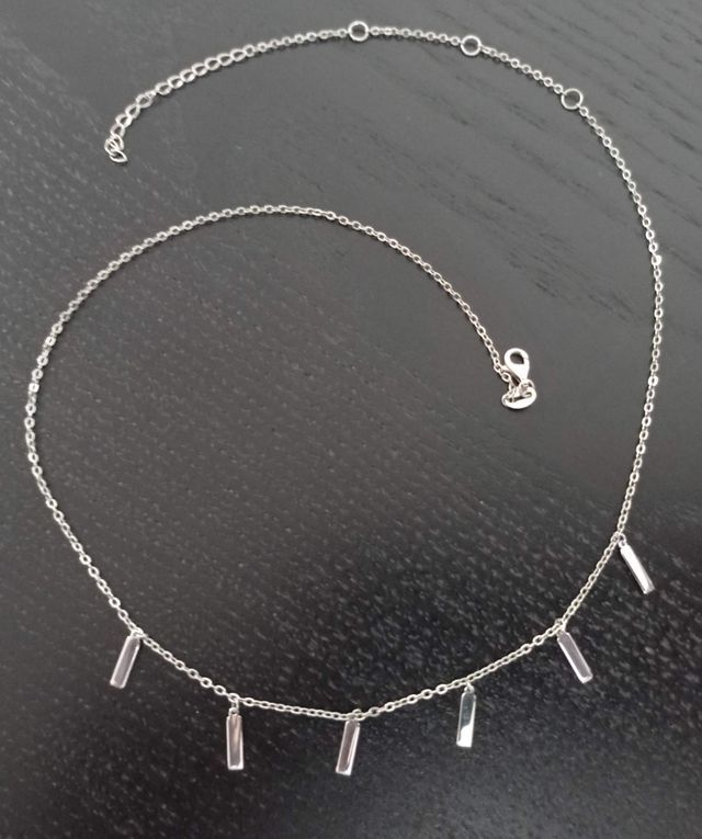 Cadena colgante plata de ley