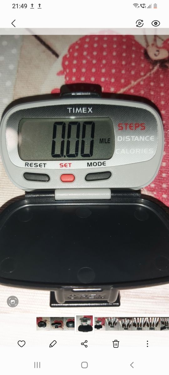 PODÓMETRO TIMEX, pasos, millas, calorías