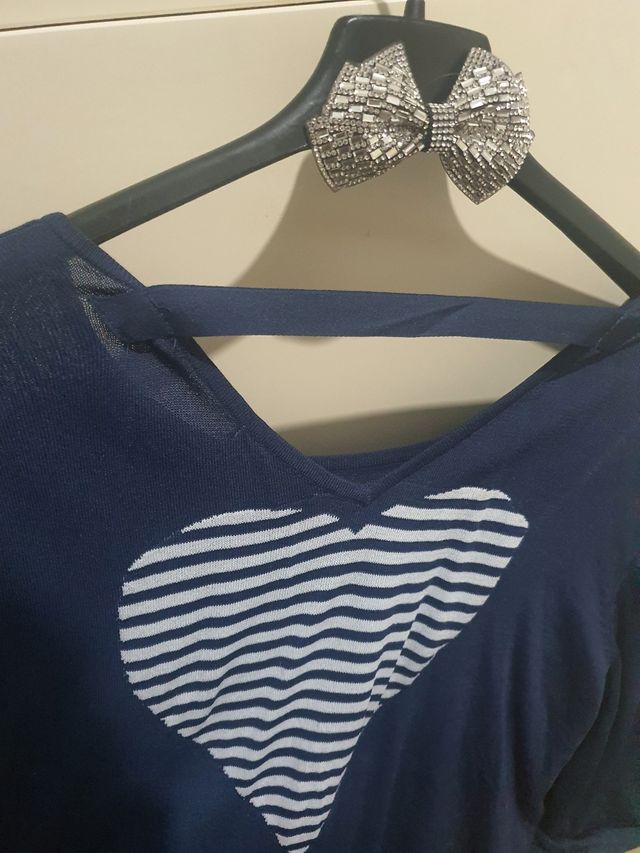 maglia blu cuore
