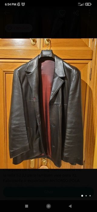 Chaqueta para hombre cuero de segunda mano en WALLAPOP